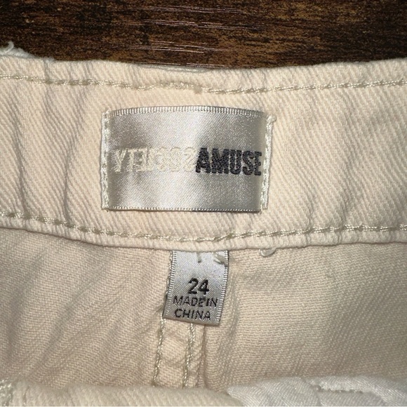 Amuse Society  Womens Shoreline Denim Woven Short‎ Size 24 Y2K Beach Frayed Hem - Picture 5 of 12